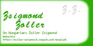 zsigmond zoller business card